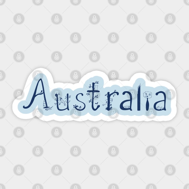 Australia word Sticker by smartsman